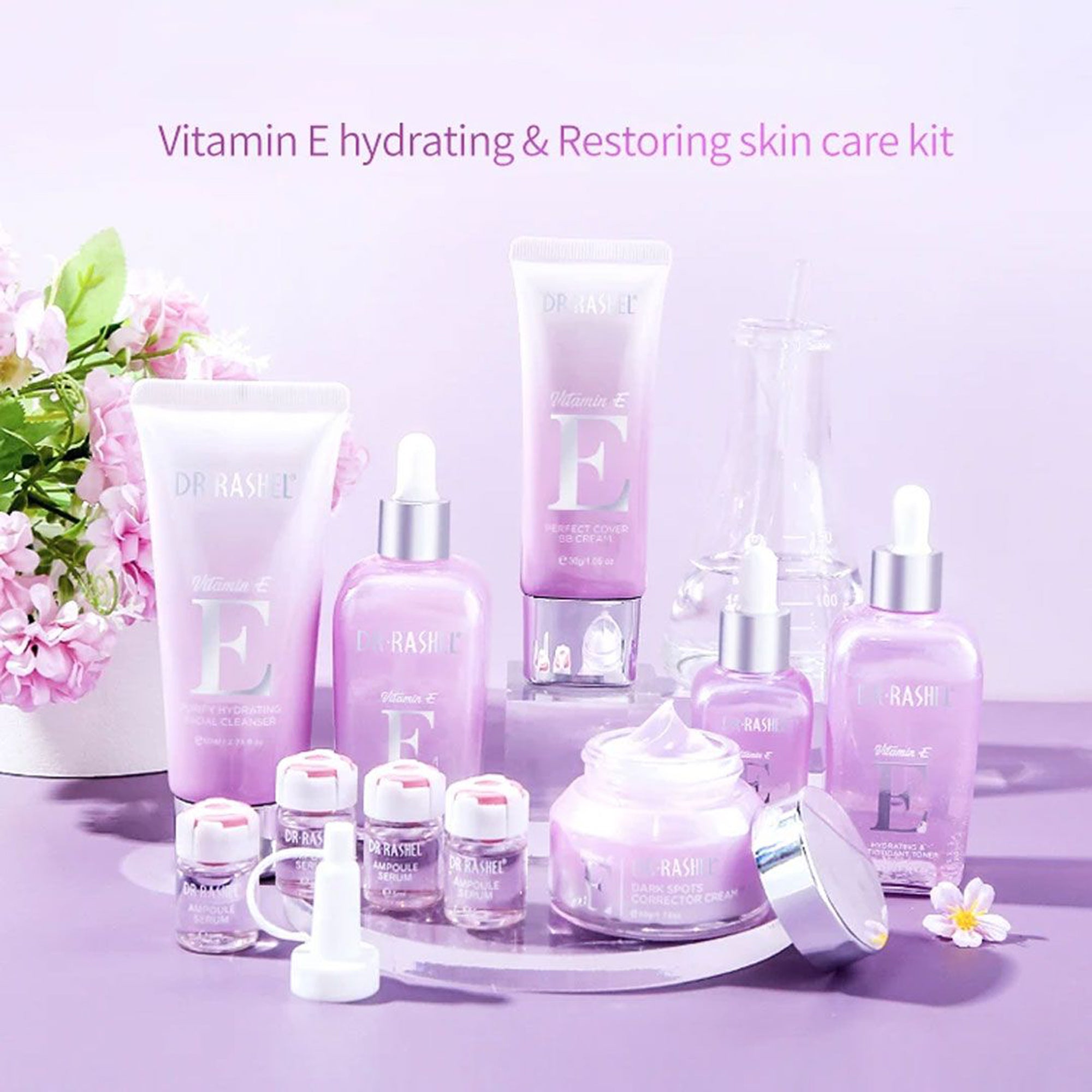Dr.Rashel Vitamin E Hydrating &amp; Restoring Skin Care Kit, Pack of 7