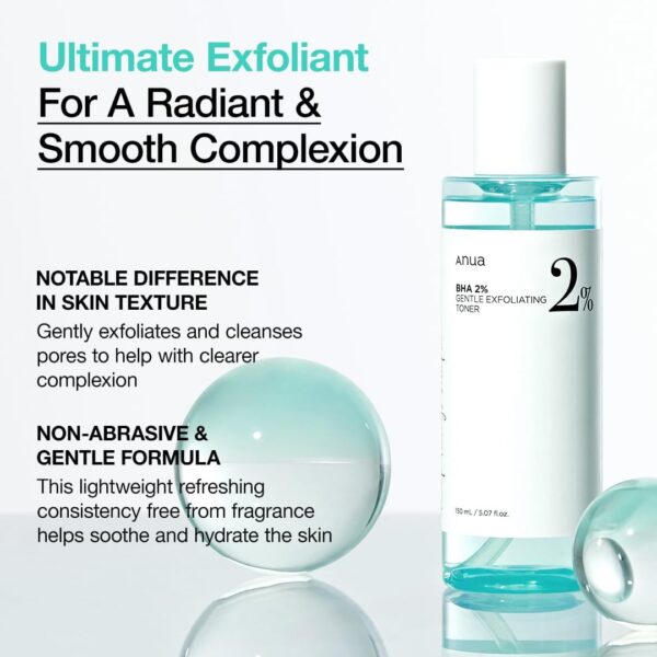 ANUA BHA 2% Gentle Exfoliating Toner 150ml - Image 6