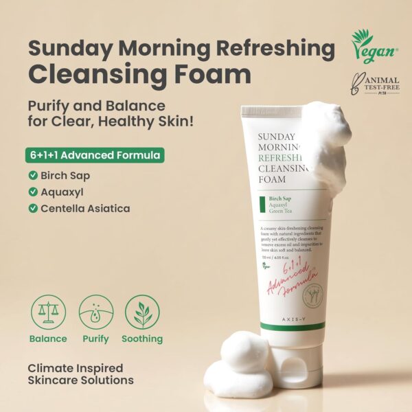 AXIS Y Sunday Morning Refreshing Cleansing Foam 120ml - Image 5