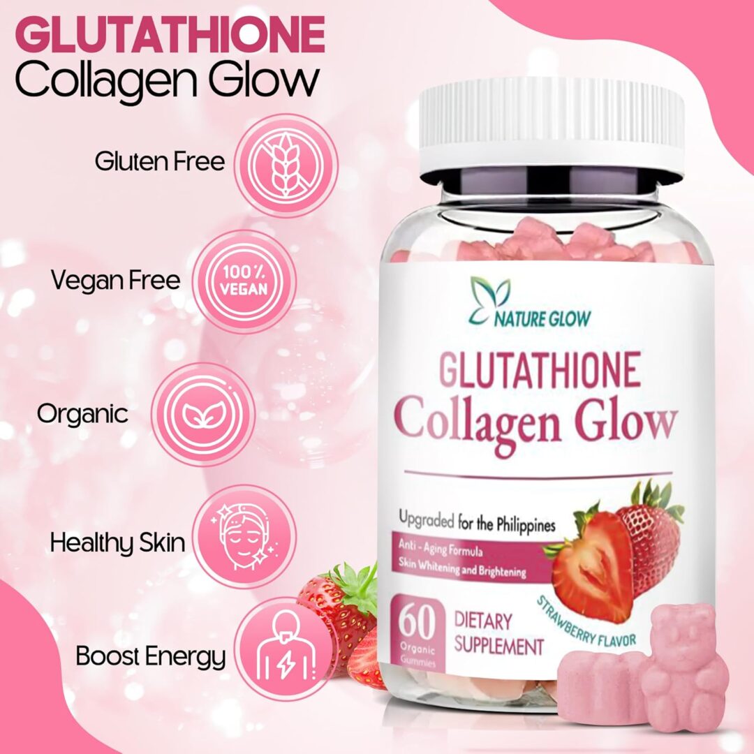 Alternative view of Nature Glow Glutathione Collagen Glow Gummies Strawberry (5-Pack Set)