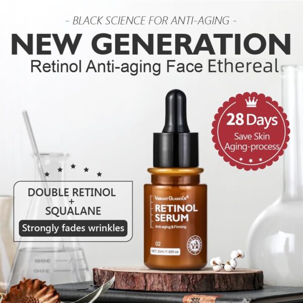 VIBRANT GLAMOÚR Anti-Aging Retinol Face Serum 30ml - Image 4