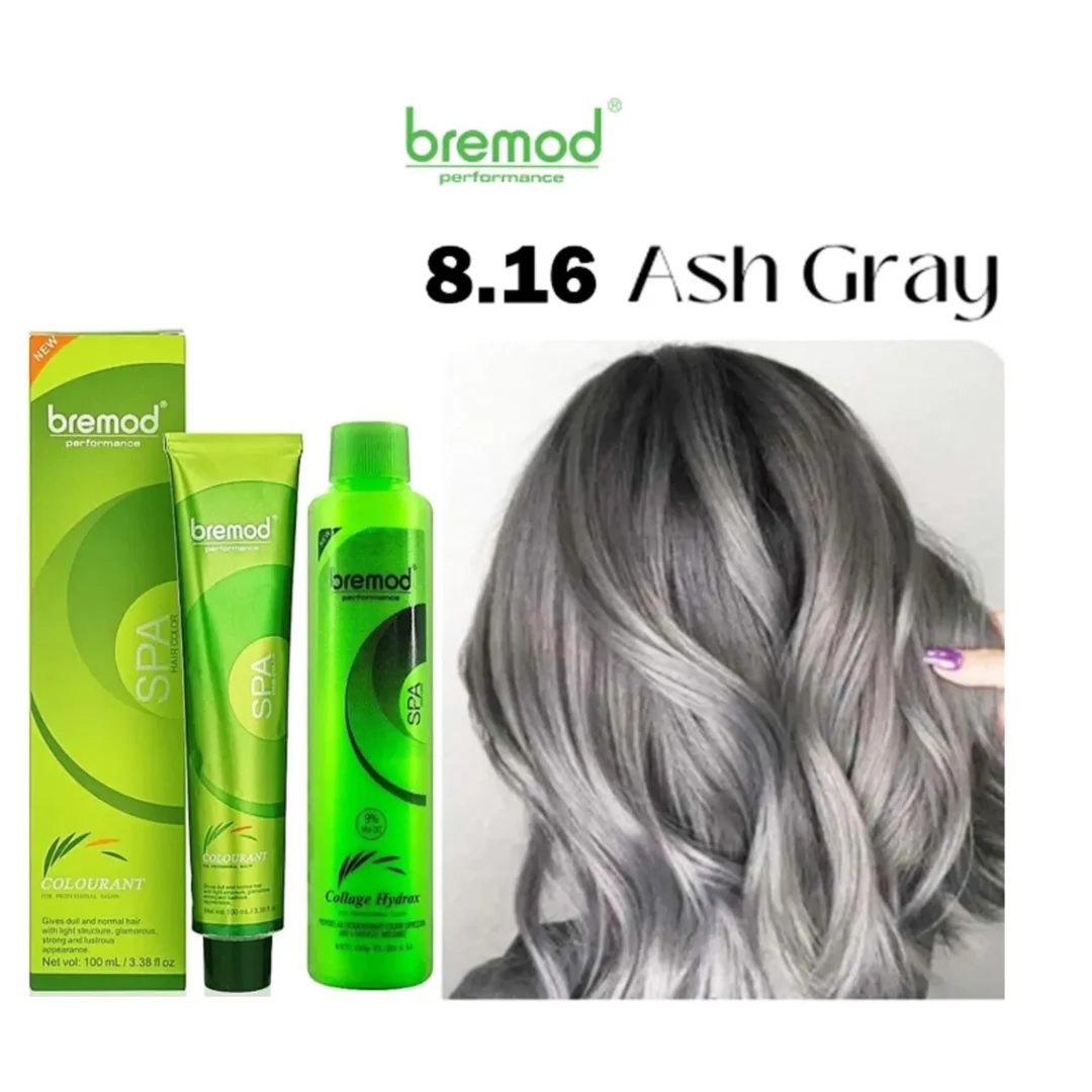 Bremod 8.16 Ash Gray Hair Color 100ml