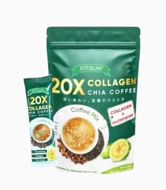 Fitgum 20X Collagen Chia 11 in 1 Shape Coffee Mix - 12g x 10pcs