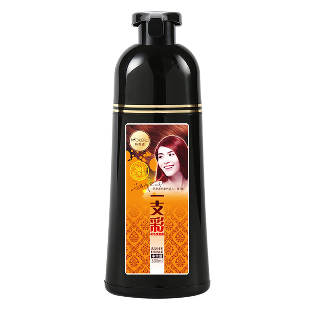 Mokeru Ginger Essence Dye Shine Black  Hair Shampoo 400ml
