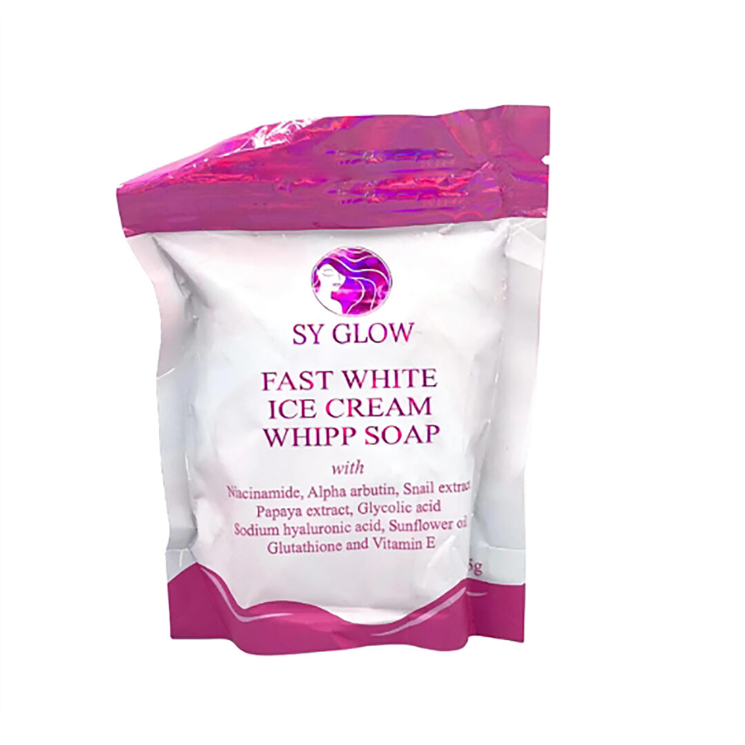 SY Glow Fast White Ice Cream Whipp Soap  125g
