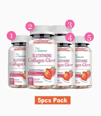 5pcs Nature Glow Glutathione Collagen Glow – Strawberry