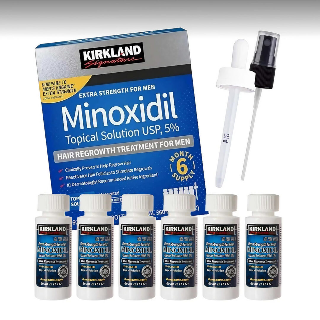 Minoxidil 5% Extra Strength Hair Regrowth Bottles 6 x 60ml