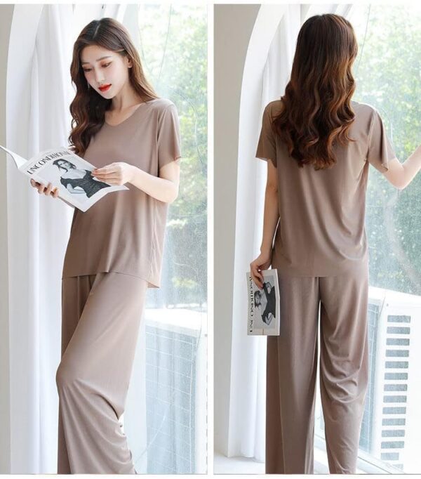 Summer Chic Pleated Embroidery Duo Set - Image 2