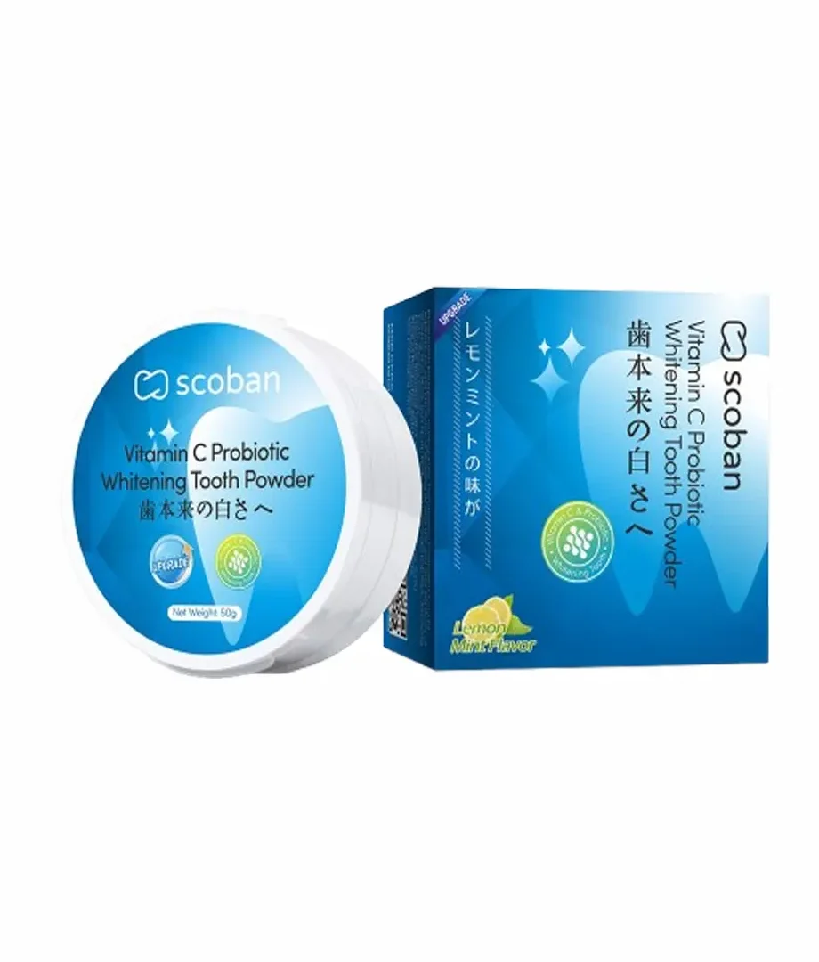 Scoban Vitamin C Probiotic Whitening Tooth Powder - 50g