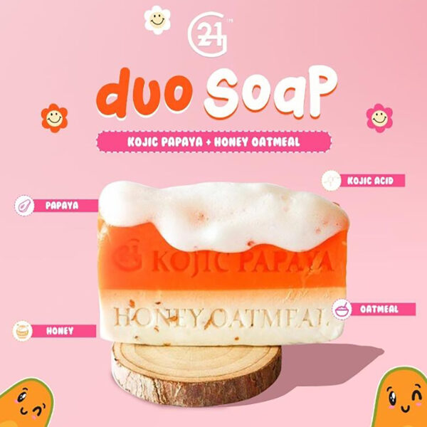 G21 Kojic Papaya Honey Oatmeal Duo Soap 150g