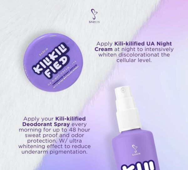 SASKIN Kili Kilified Combo Deodorant Spray & Overnight Repair Cream - Image 3