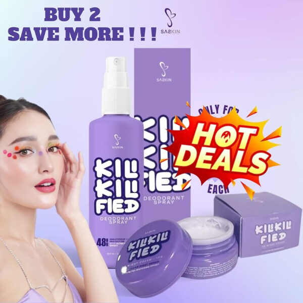 SASKIN Kili Kilified Combo Deodorant Spray & Overnight Repair Cream