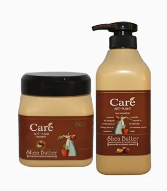 Washami Shea Butter Nourishing Treatment, 650 g +  Care Art Plant 2-in-1 Shampoo 620 ml