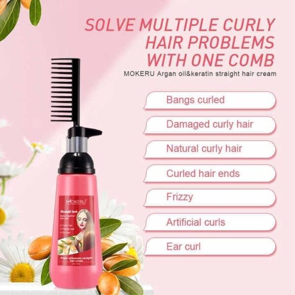 Mokeru Argan Oil and Keratin Straighten Hair Cream 150ml - Image 5