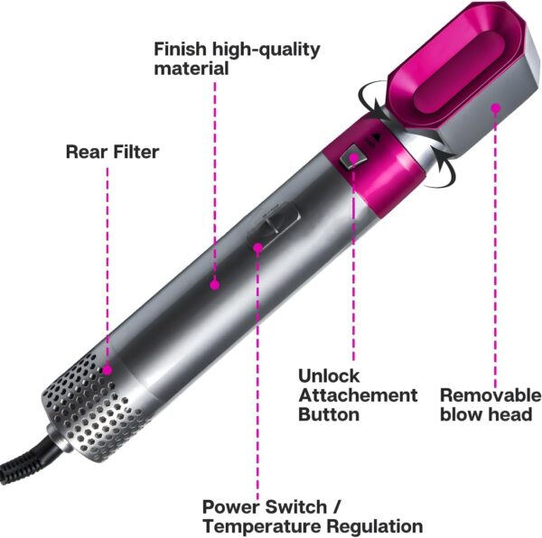 5 in 1 Multi-Function Hair Styler for Drying, Curling, Straightening, Volumizing, and Smoothing - Image 3