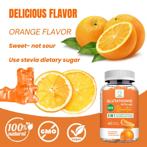 Dr. Pinoca Glutathione With Me 10X Booster - 60 Organic Gummies - Image 6