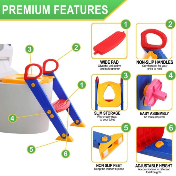 Toddler Potty Training Toilet Seat with Step - Image 2