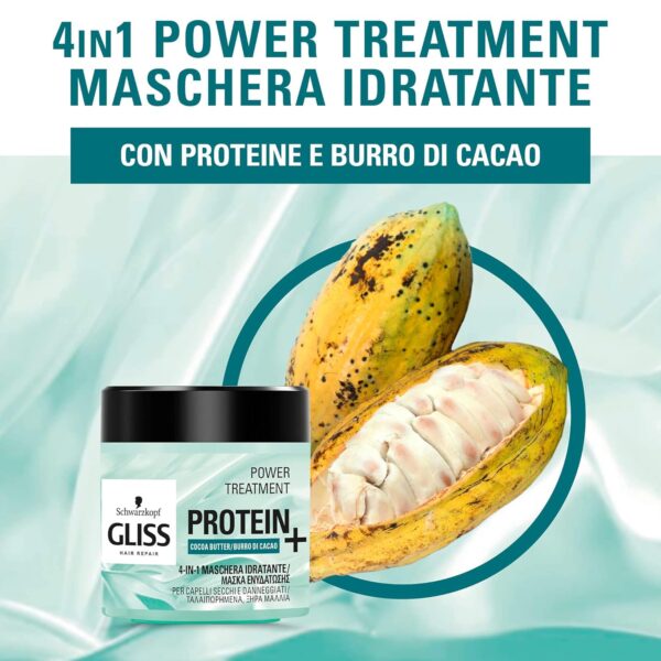 Gliss Hair Repair Mask Protein+ Cocoa butter 400ml - Image 2