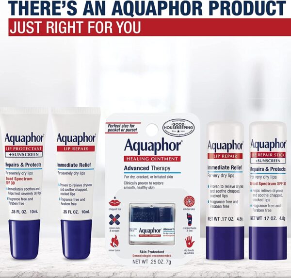 Aquaphor Lip Repair, Immediate Relief 0.35 Fl Oz (10 Ml) - Image 2