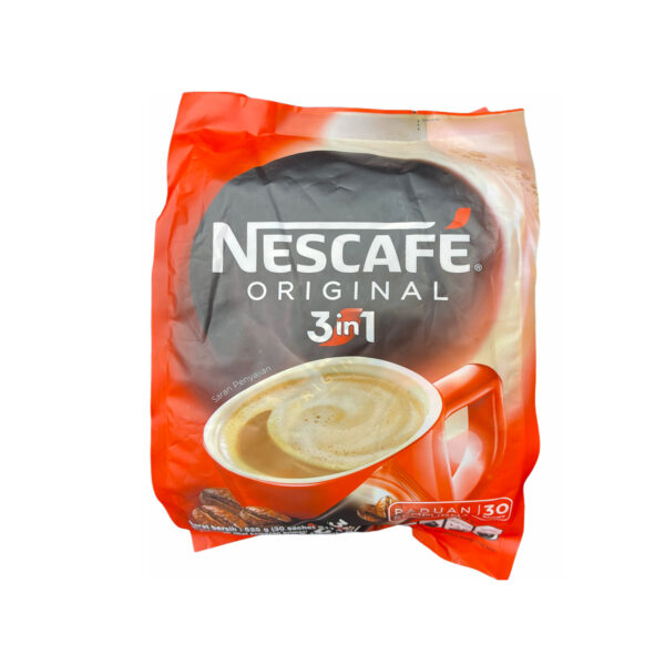 Nescafe 3 In 1 Original Soluble Ground Coffee Beverage, 30 x 17.5 g