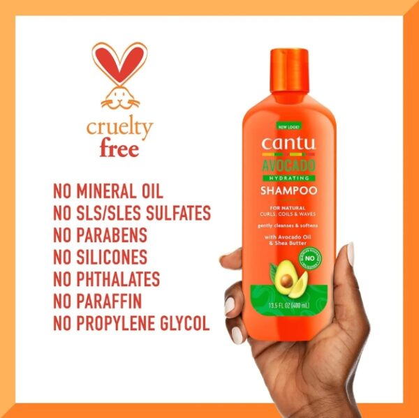 Cantu Avocado Hydrating Shampoo 400 ml - Image 2