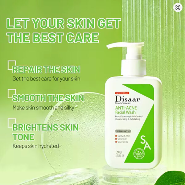 Disaar Beauty Skincare Anti-Acne Facial Wash (200g) - Image 2