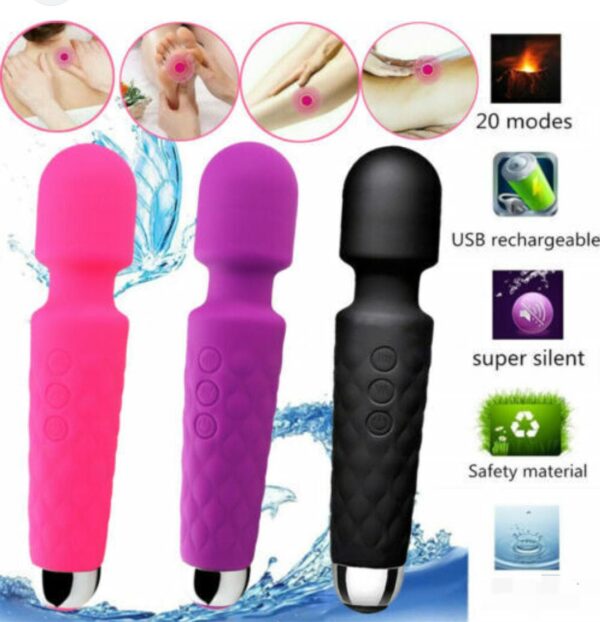 Handheld Massager 20 Speed Wand Vibrating Massager - Image 7