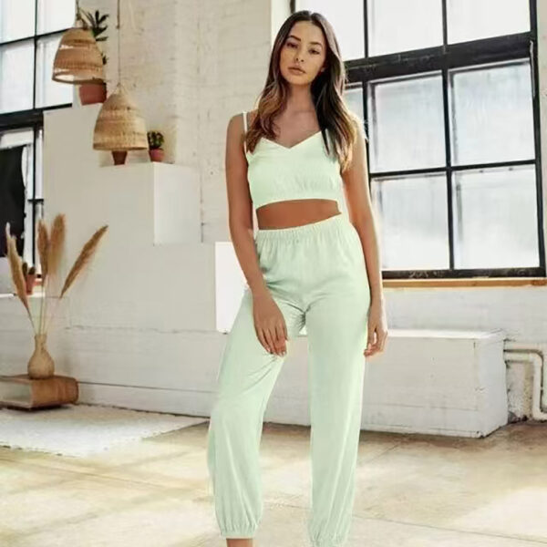 Loungewear V-Neck Strap Casual Wear - Image 4