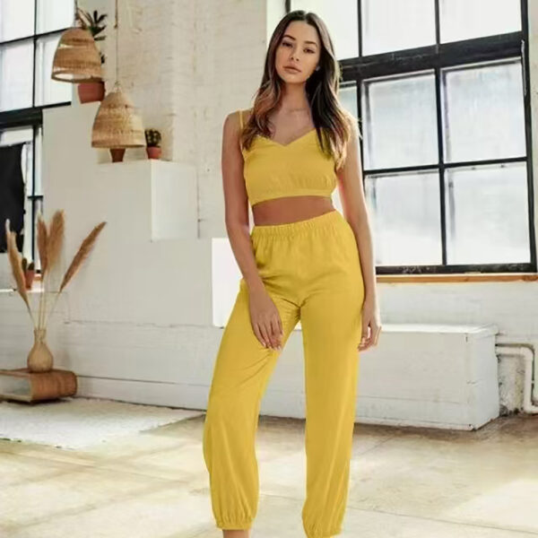 Loungewear V-Neck Strap Casual Wear - Image 3
