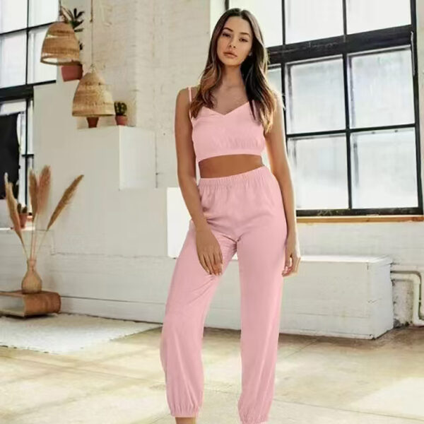 Loungewear V-Neck Strap Casual Wear - Image 5