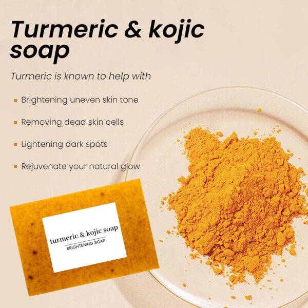 Kojic Acid Turmeric Soap  100g - Image 4