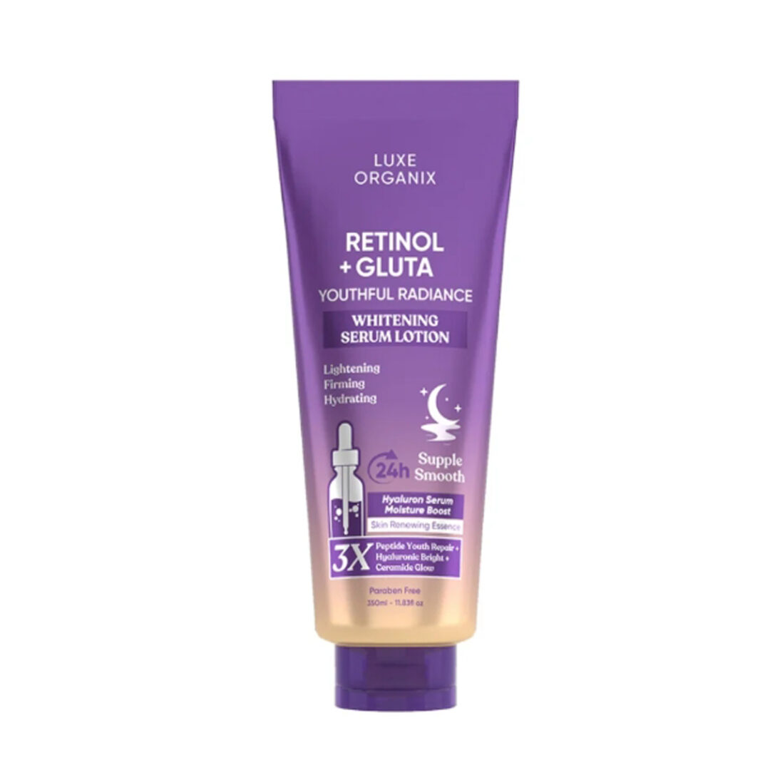 Luxe Organix Retinol + Gluta Youthful Radiance Whitening Serum Lotion - 350ml