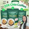 3packs Fitgum 20X Collagen Chia 11 in 1 Shape Coffee Mix – 12g x 10pcs x 3