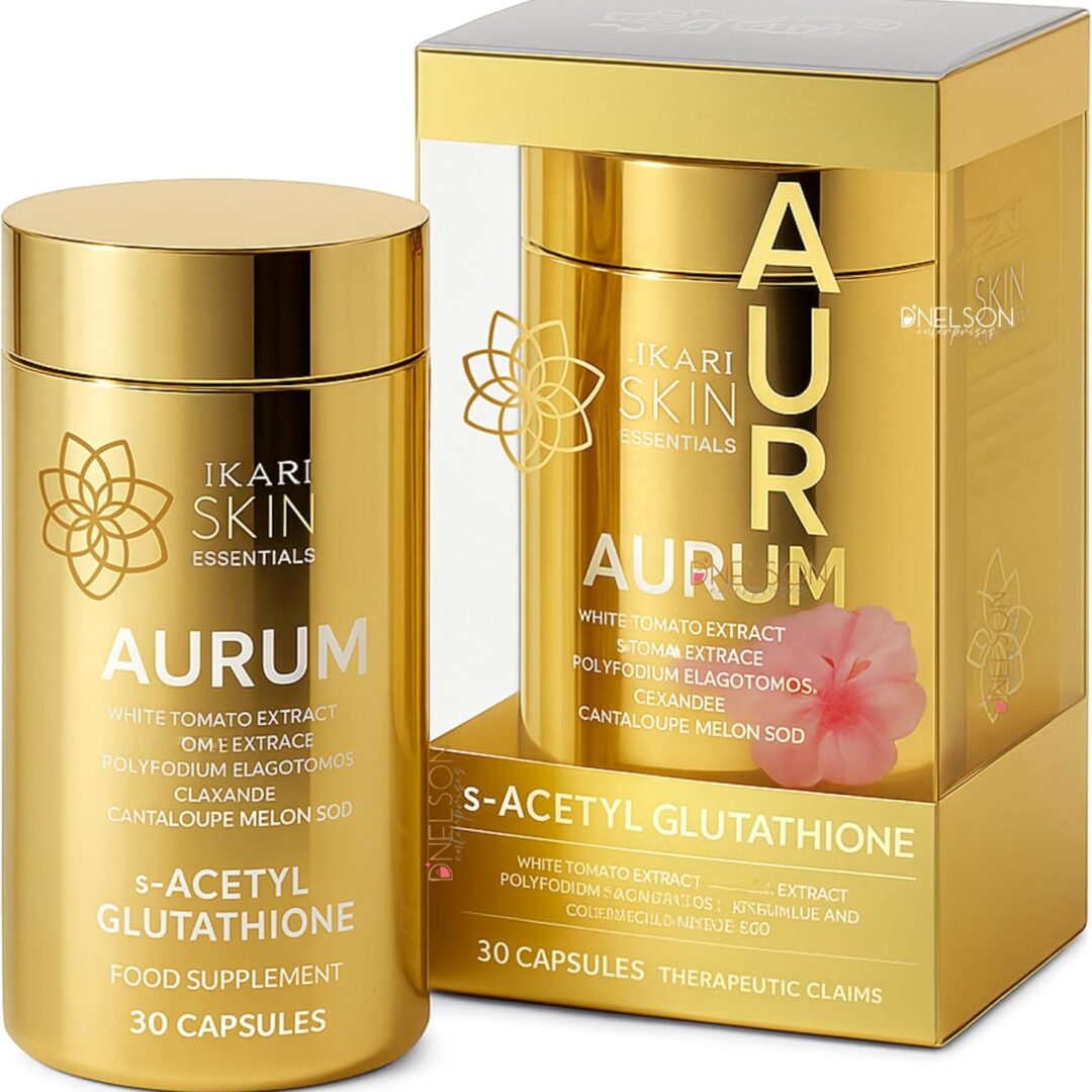 Aurum Hikari Premium Glutathione and Skin Support Formulation, 30 Capsules