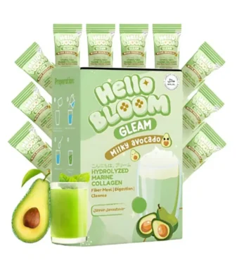 Hello Bloom Gleam Milky Avocado Collagen Beauty Supplement