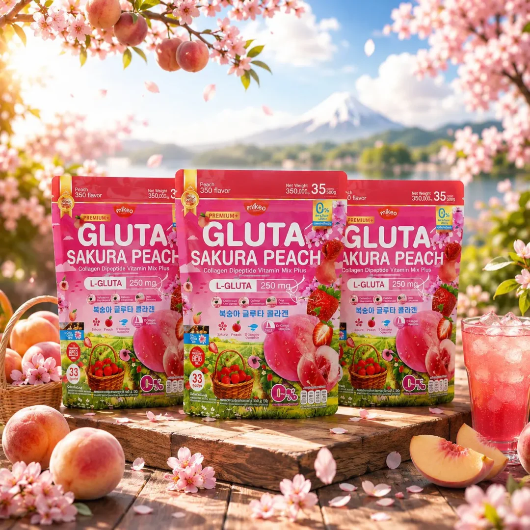 Mikeo Premium+ Gluta Sakura Peach 350g
