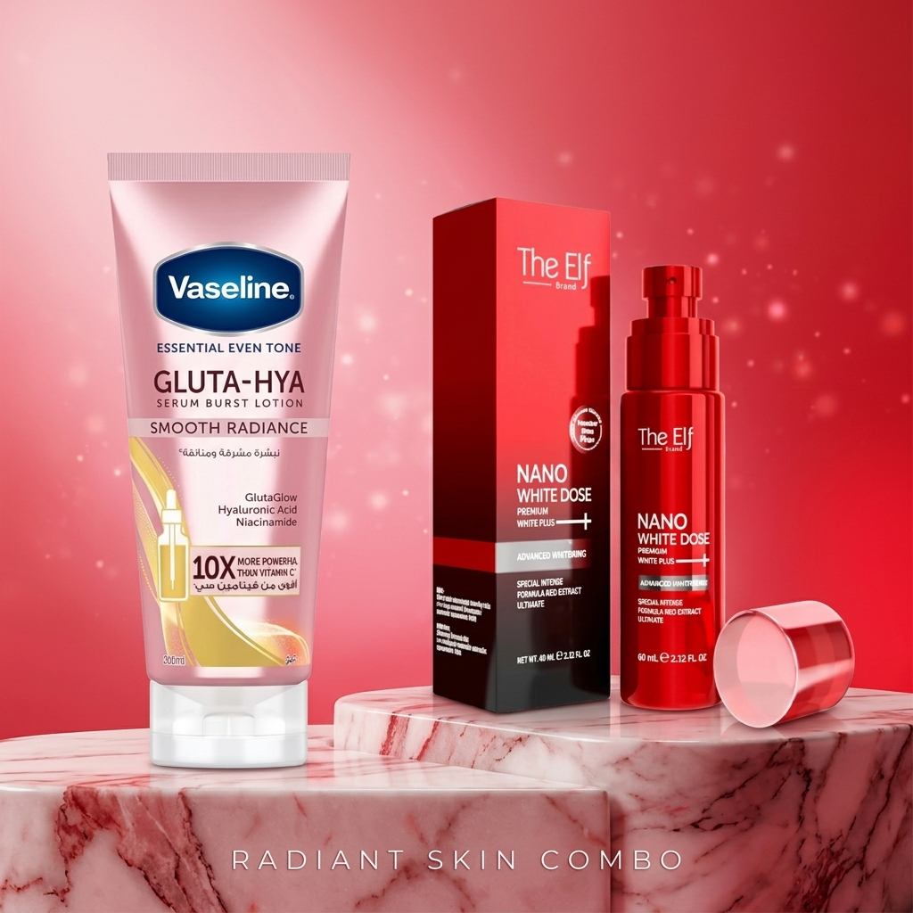 Package Vaseline Gluta hya + The elf nano