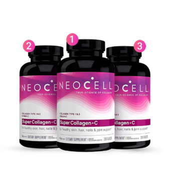3 Bottle NEOCELL Super Collagen +C, 6.600mg Collagen Type 1 & 3 (250 tablet)