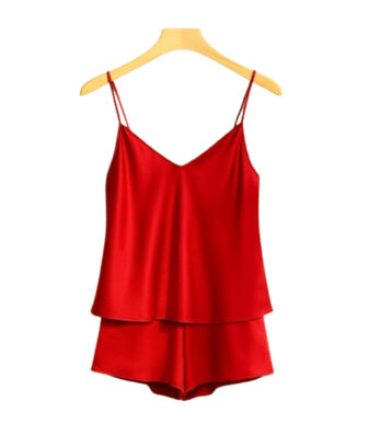 99 DESIGN Satin & Lace Cami & Short Pyjama Set