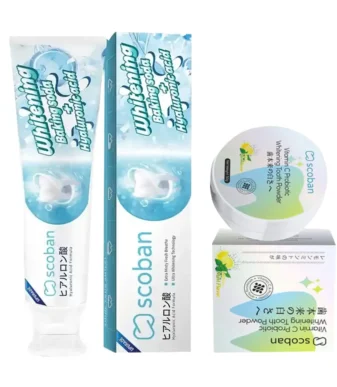 Scoban Whitening Toothpaste +  VIT C Probiotic Tooth Powder