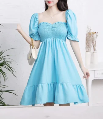 Women's Ruffled Swing Mini Dress