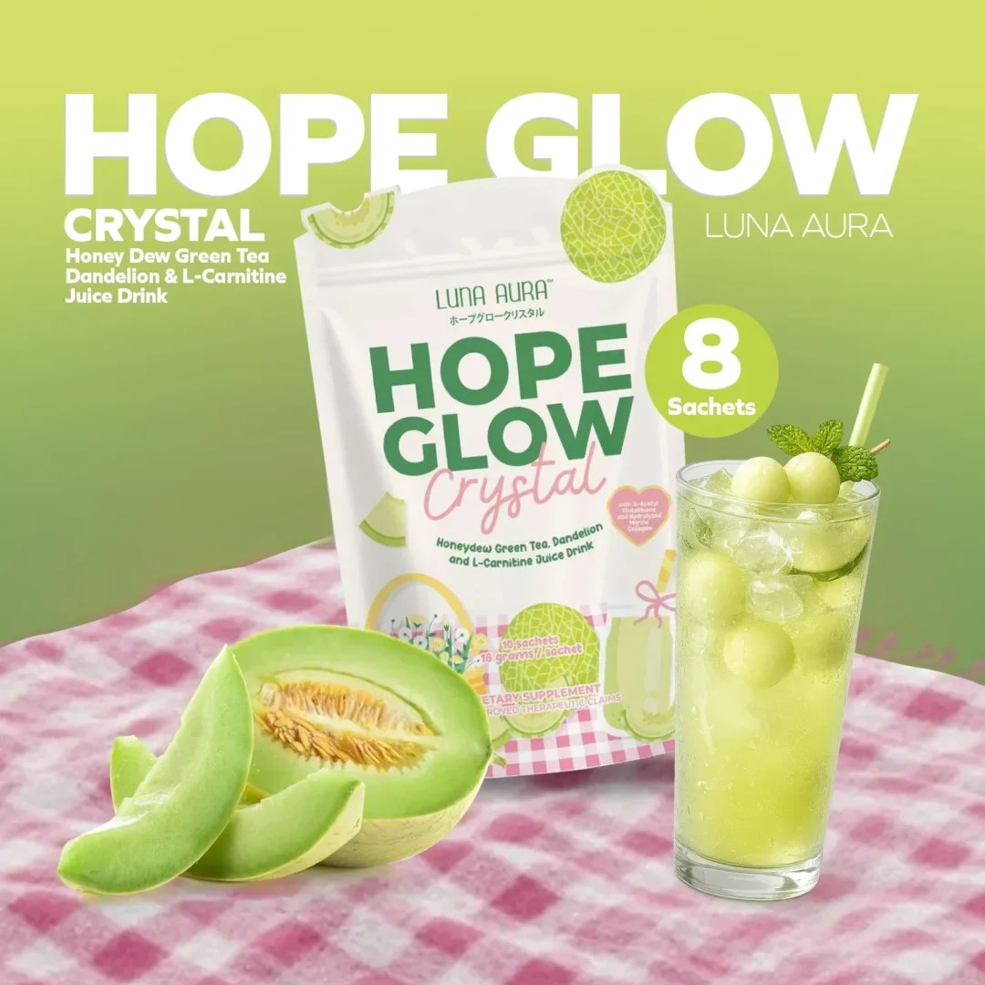 Hope Glow Crystal Honeydew Green Tea - 10 Sachets x 18g