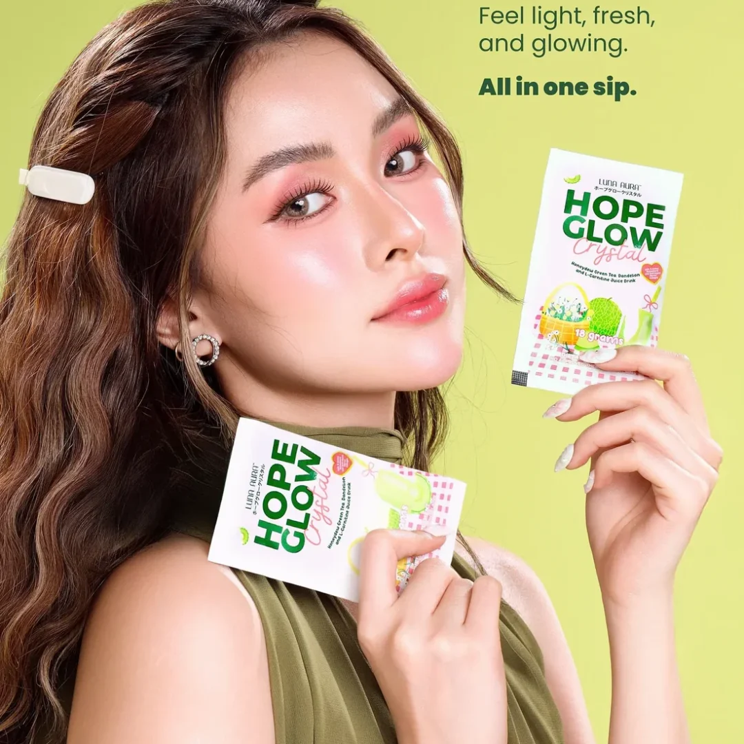 Hope Glow Crystal Honeydew Green Tea - 10 Sachets x 18g