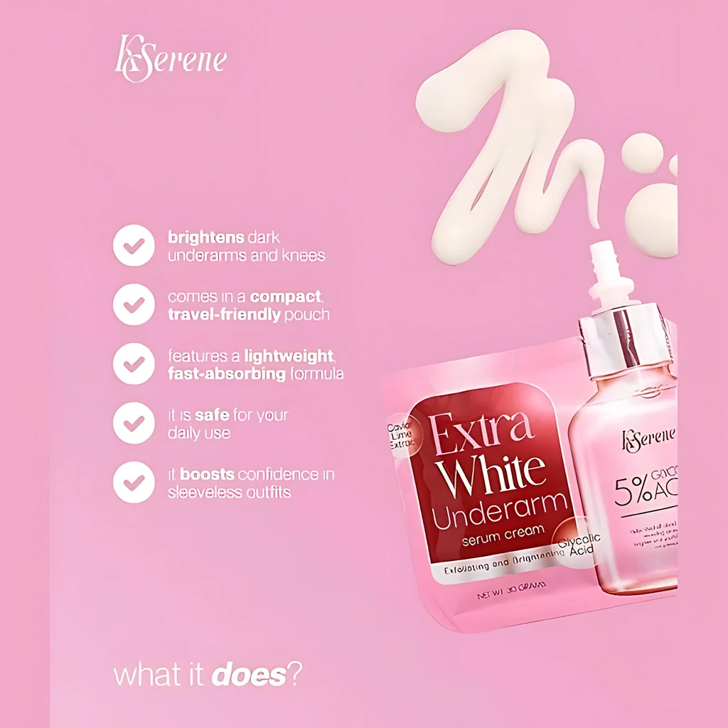 Kserene Extra white under arm serum 30g