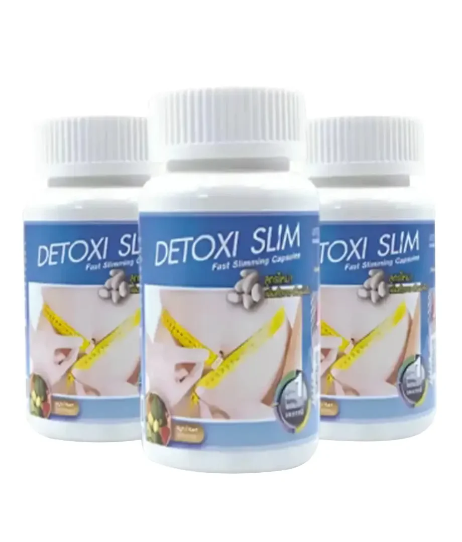 Detoxi Slim Herbal Capsules with Fiber (3-Bottle Set) – Satiety & Metabolism Support