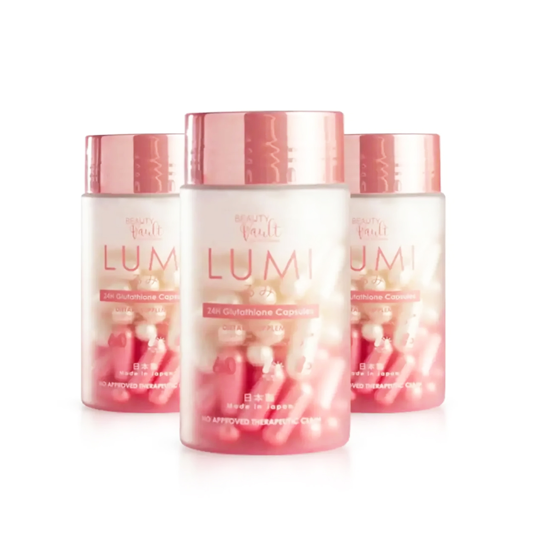 Lumi 24H Glutathione Capsules Day Night 3Bottles