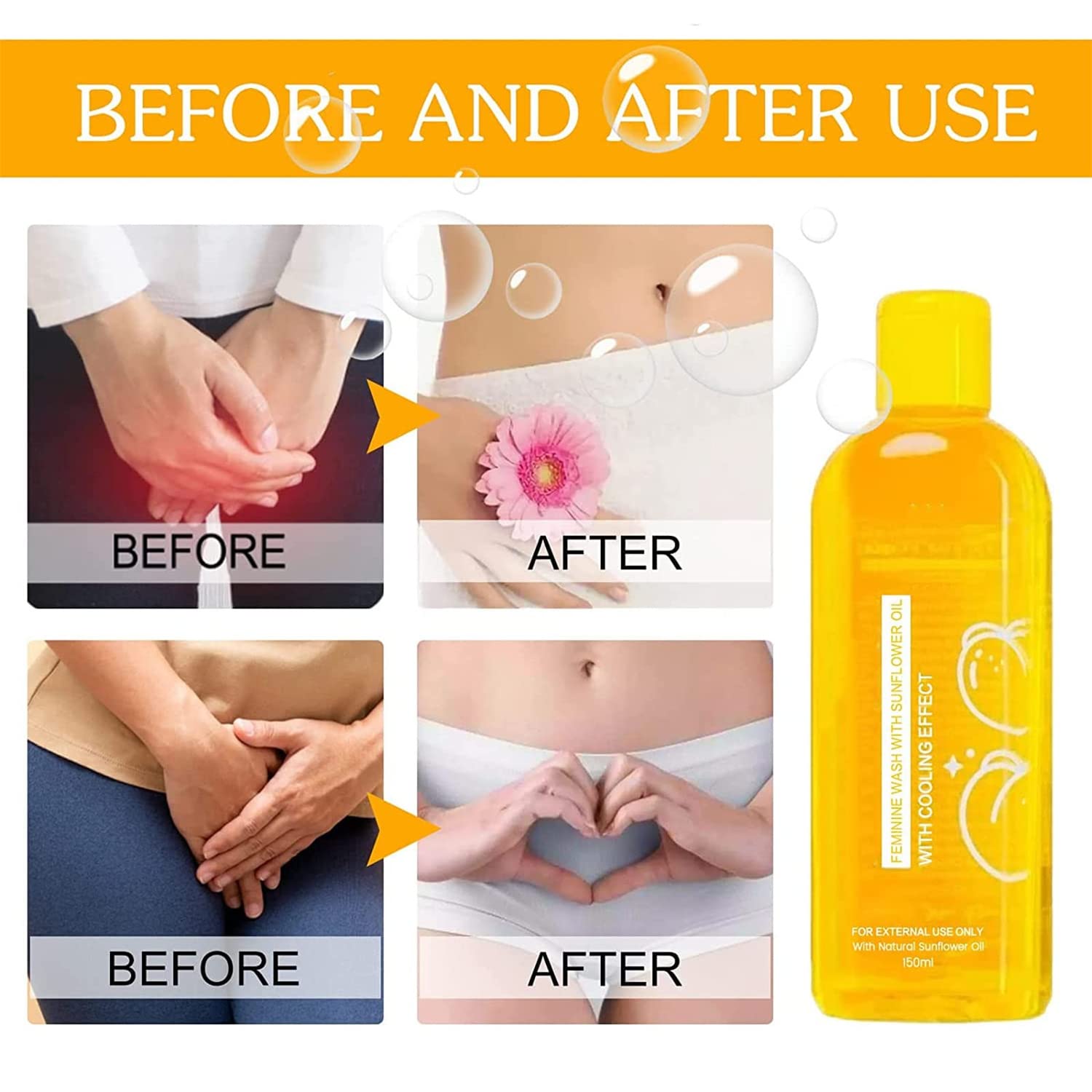 Pretty Peach Feminine Intimate Wash With Sunflower Oil