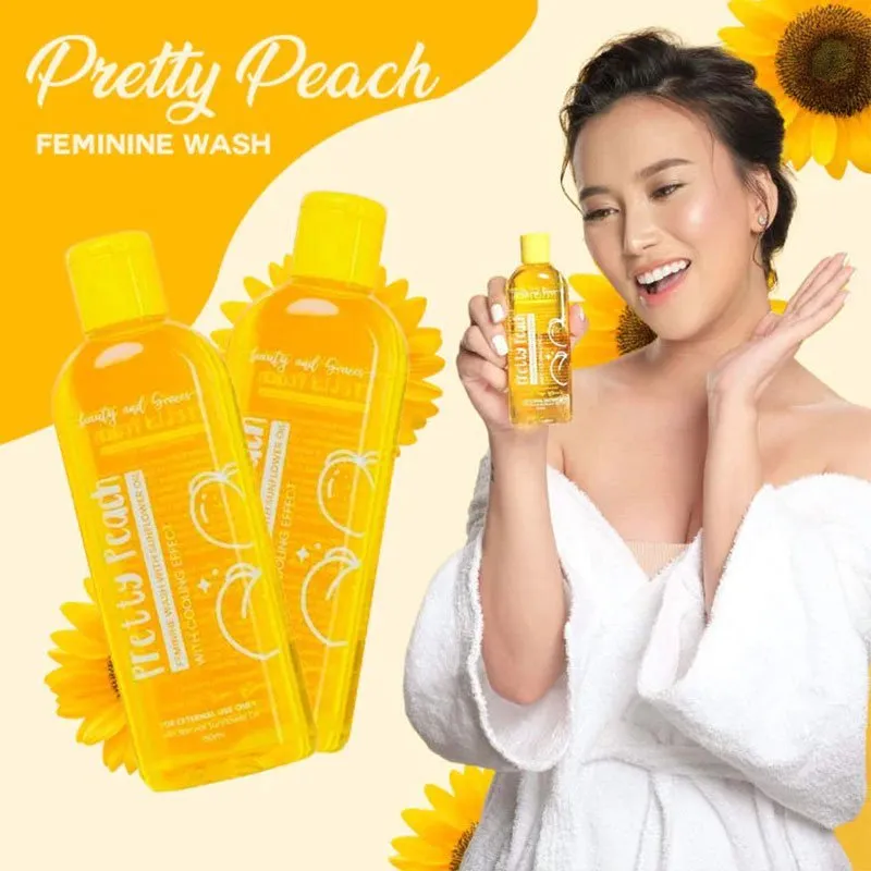 Pretty Peach Feminine Intimate Wash With Sunflower Oil