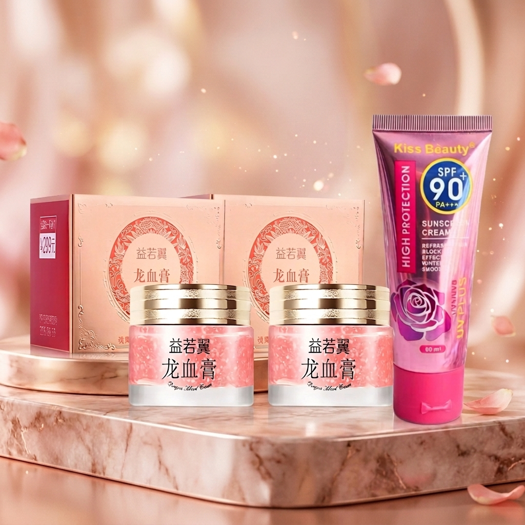 Dragon Blood Cream 2 x 50ml With Free Kiss Beauty Sunscreen