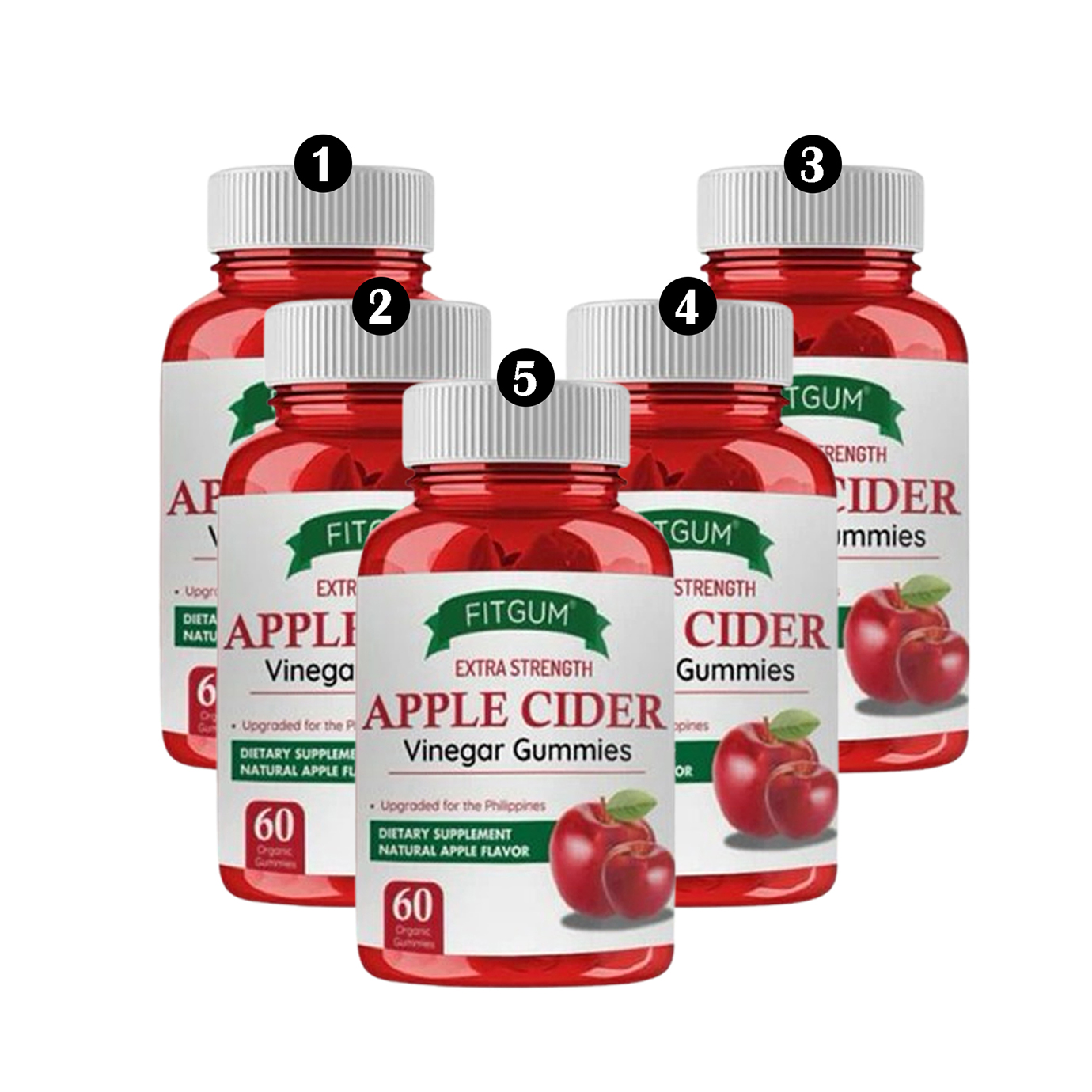 Fitgum Apple Cider Vinegar Gummies 3 Bottle
